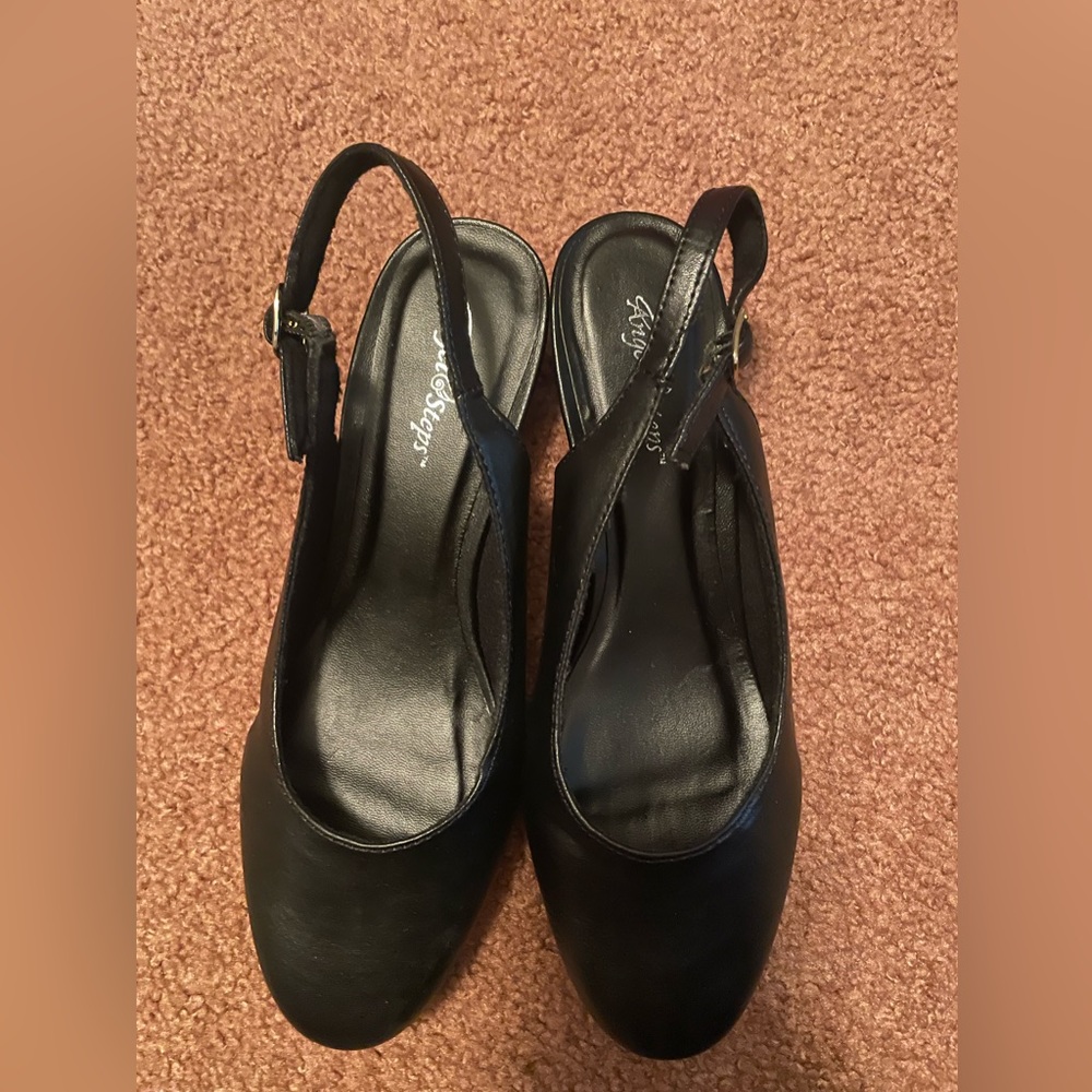 Sling backs with a small heel